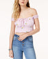 Juniors' Off-The-Shoulder Crop Top